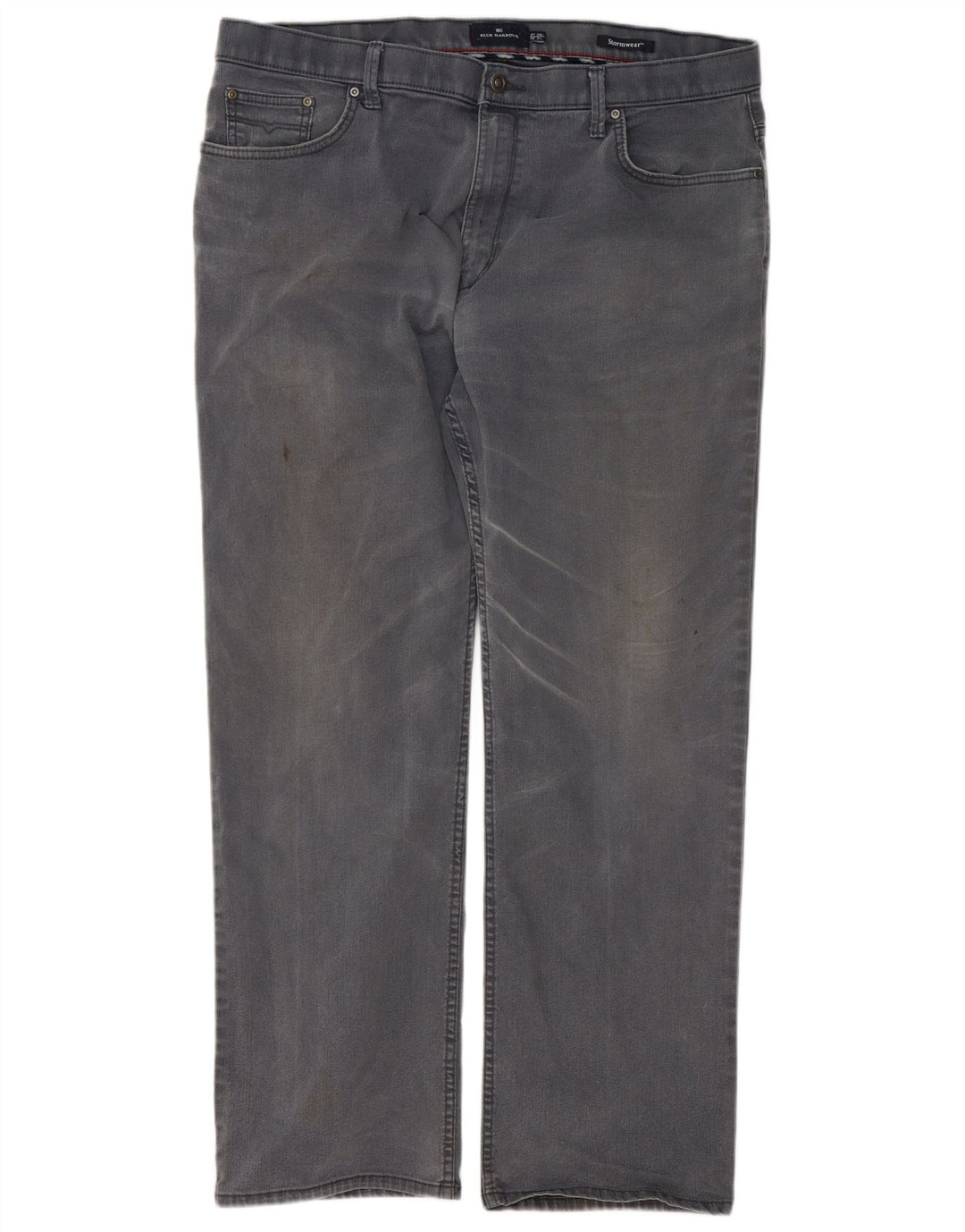 Marks & Spencer Herren Blue Harbor Straight Jeans W38 L31 Graue Baumwolle
