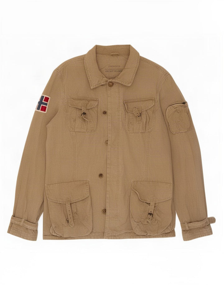 Napapijri Herren Geographic Utility Jacke UK 38 Medium Khaki