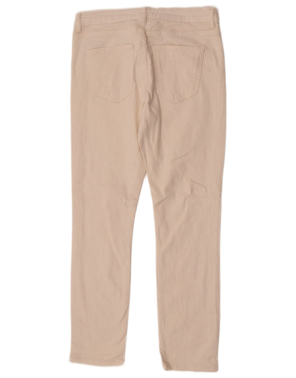 Zara Damen Slim Jeans EU 42 Large W32 L28 Off White Baumwolle