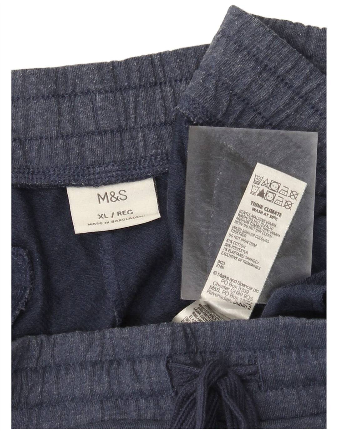 Marks & Spencer Herren-Trainingshose XL, Marineblau, Baumwolle