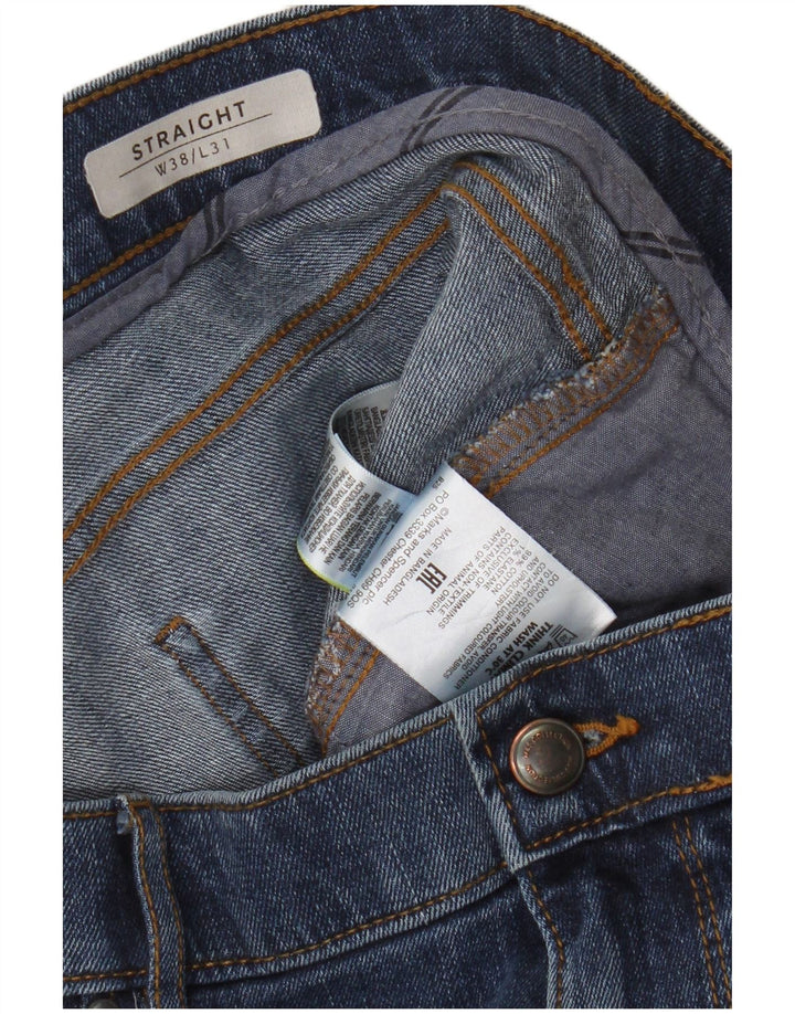 Marks & Spencer Herren Straight Jeans W38 L31 Blaue Baumwolle