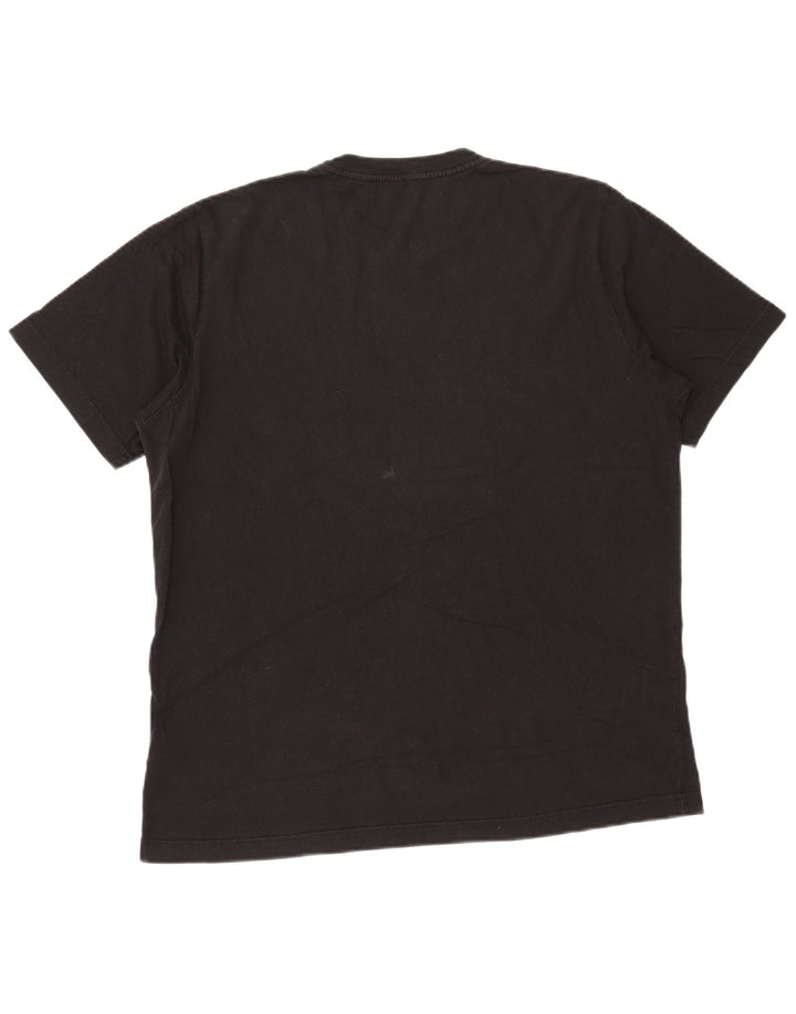 Diesel Herren-T-Shirt mit Grafik, groß, aus schwarzer Baumwolle