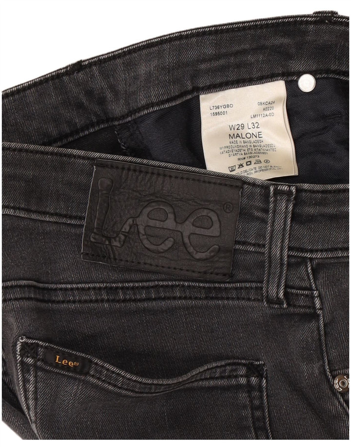 Lee Damen Malone Skinny Jeans W29 L32 Schwarze Baumwolle