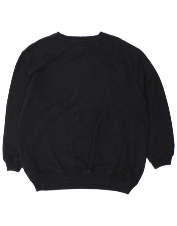 Zara Womens Graphic Loose Fit Sweatshirt Jumper UK 14 Medium Black Cotton