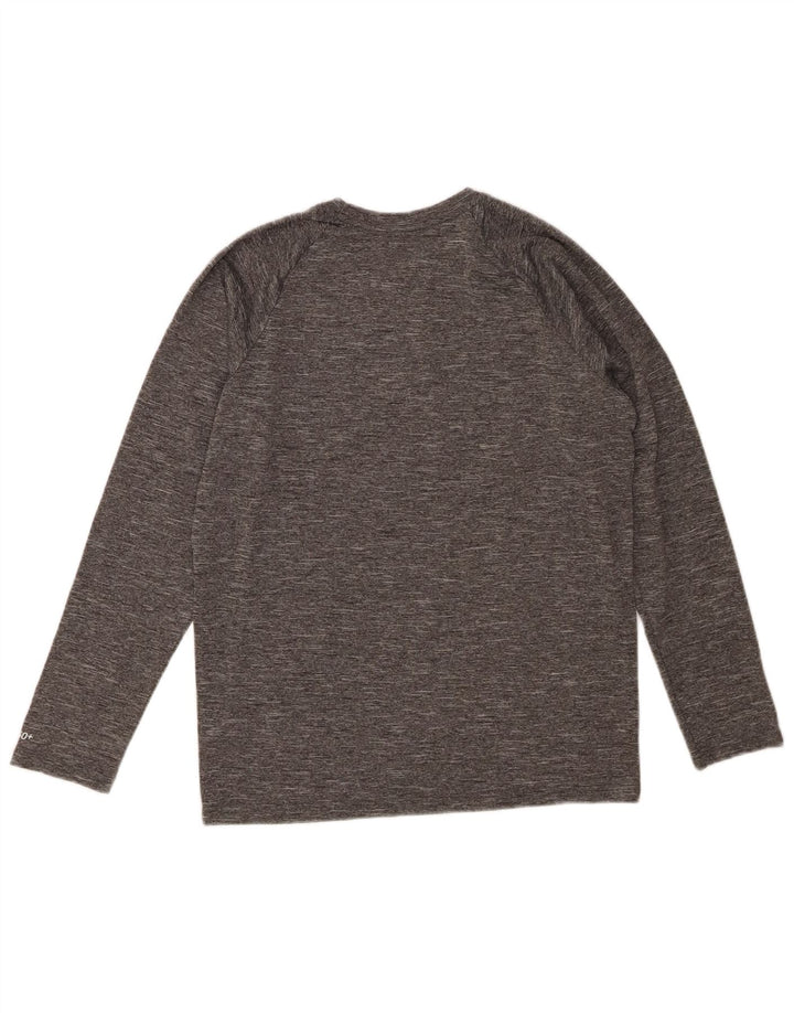 NIKE Mens Top Long Sleeve Small Grey Flecked Polyester