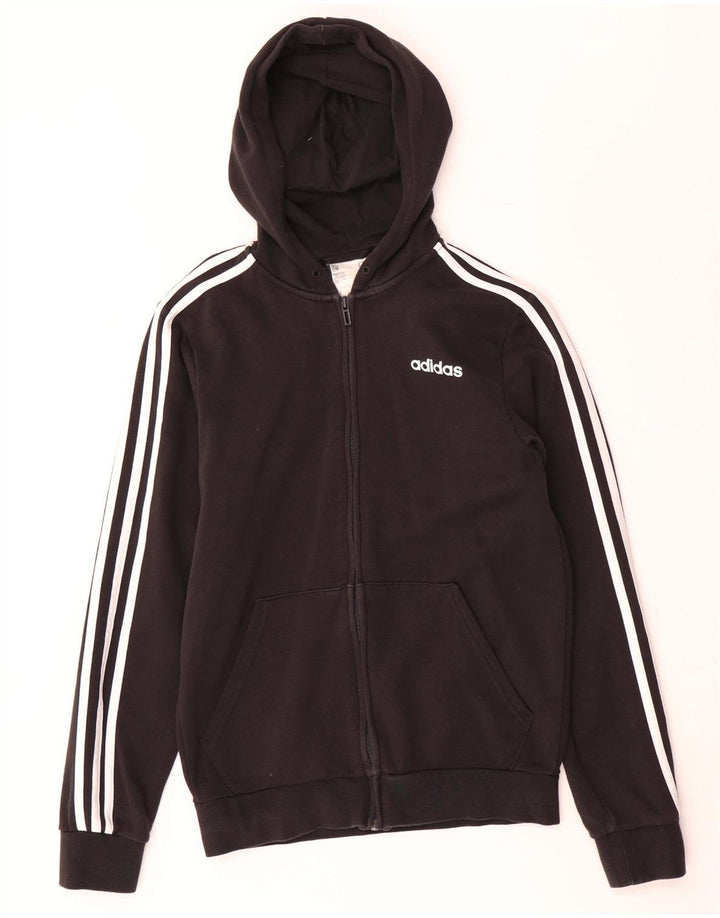 Adidas Herren Zip Hoodie Pullover Small Schwarz Baumwolle