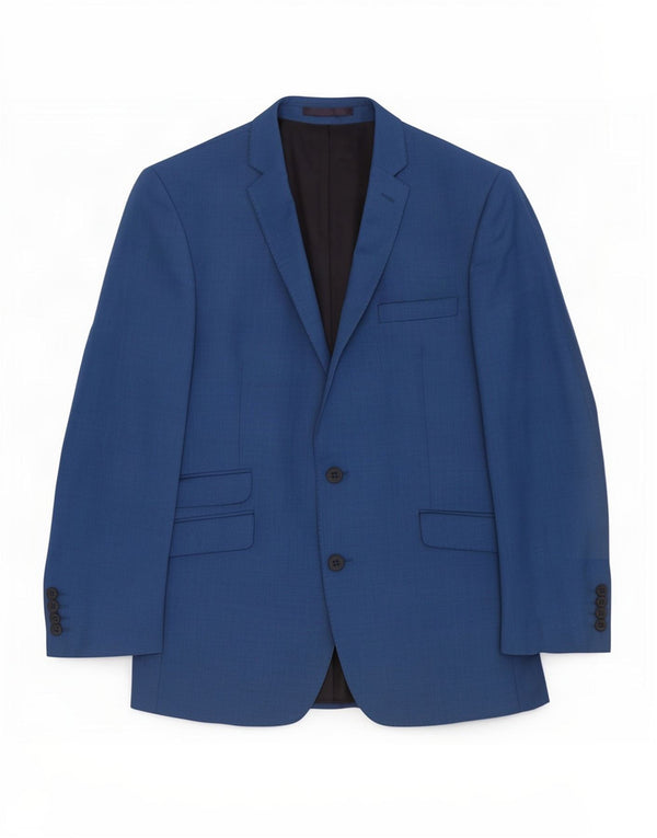 Ben Sherman Herren-Blazer mit 2 Knöpfen, UK 42, XL, blaue Wolle