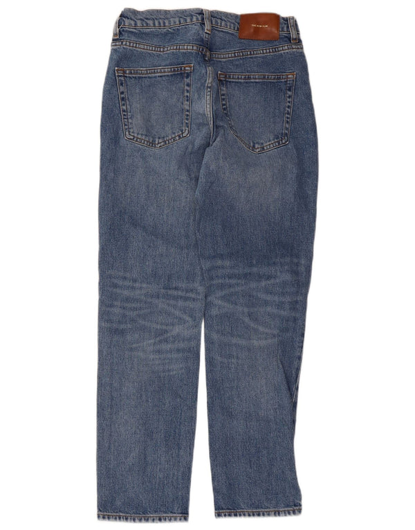 Zara Damen Distressed Straight Jeans EU 36 XS W26 L27 Blau