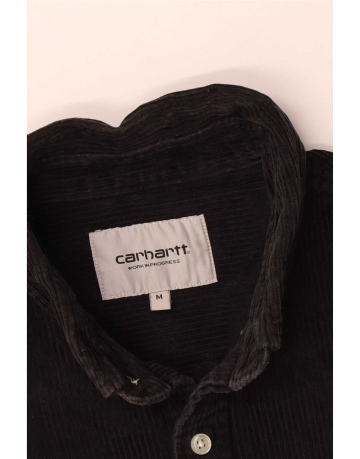 Carhartt Herren-Cordhemd aus mittelschwarzer Baumwolle