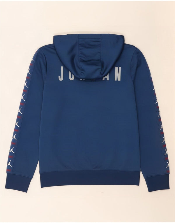 Jordan Jungen-Kapuzenpullover mit Reißverschluss, 13–14 Jahre, XL, Marineblau, Farbblock