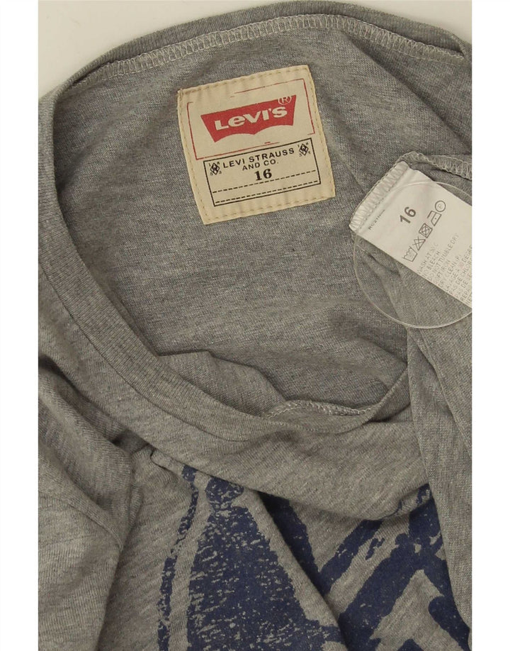 Levi's Jungen Graphic Top Langarm 15–16 Jahre graue Baumwolle