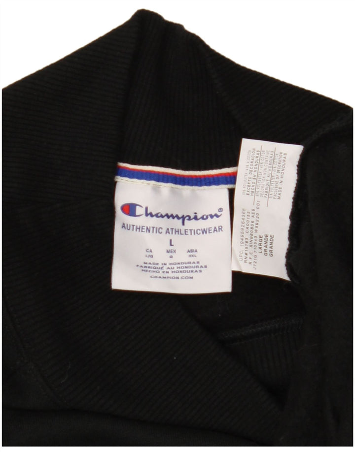 Champion Damen Sweatshirt Pullover UK 16 Large Schwarz Polyester