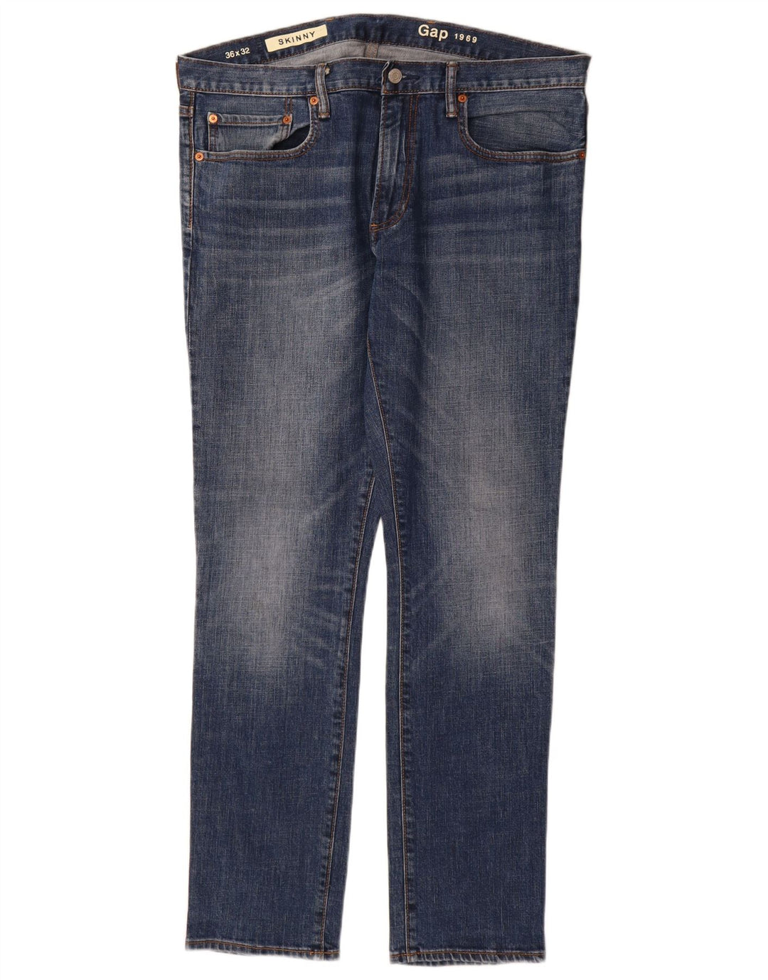 Gap Herren Skinny Jeans W36 L32 Blaue Baumwolle