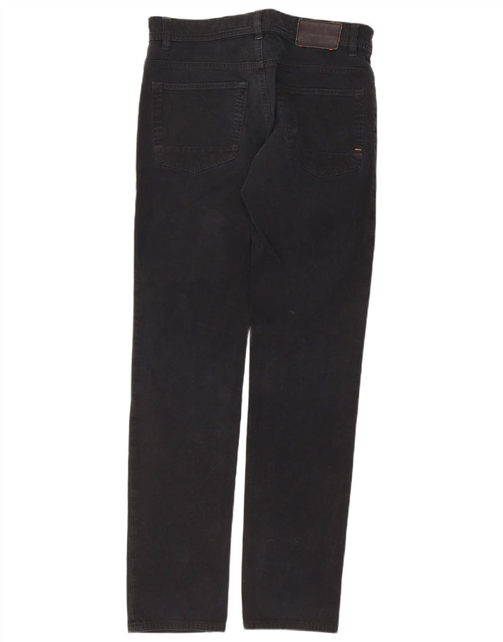 Hugo Boss Herren Straight Jeans W31 L32 Schwarze Baumwolle