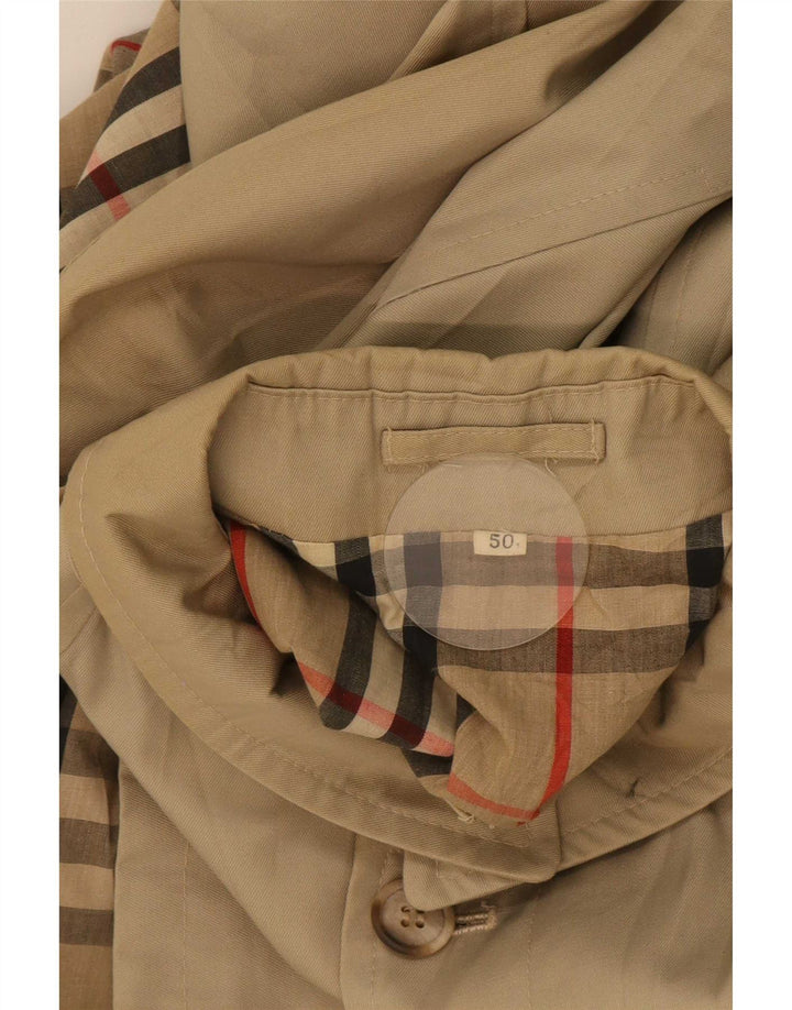 Vintage Herren Trenchcoat IT 50 Large Beige Polyester