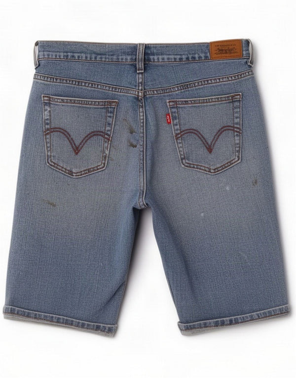 Levi's Damen 515 Denim Shorts US 10 Large W32 Blaue Baumwolle