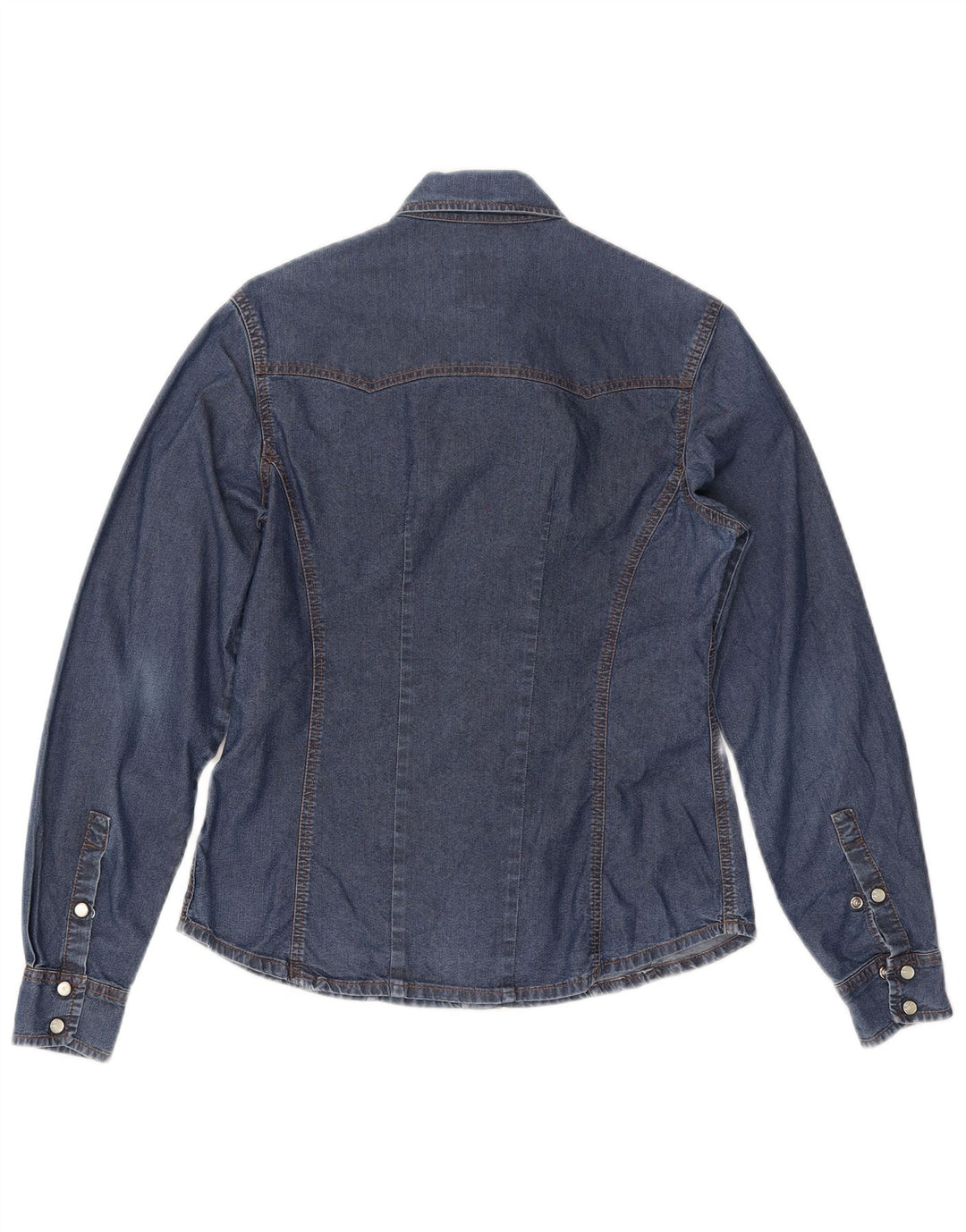 BOOSLEY Damen Jeanshemd UK 12 Mittelblaue Baumwolle