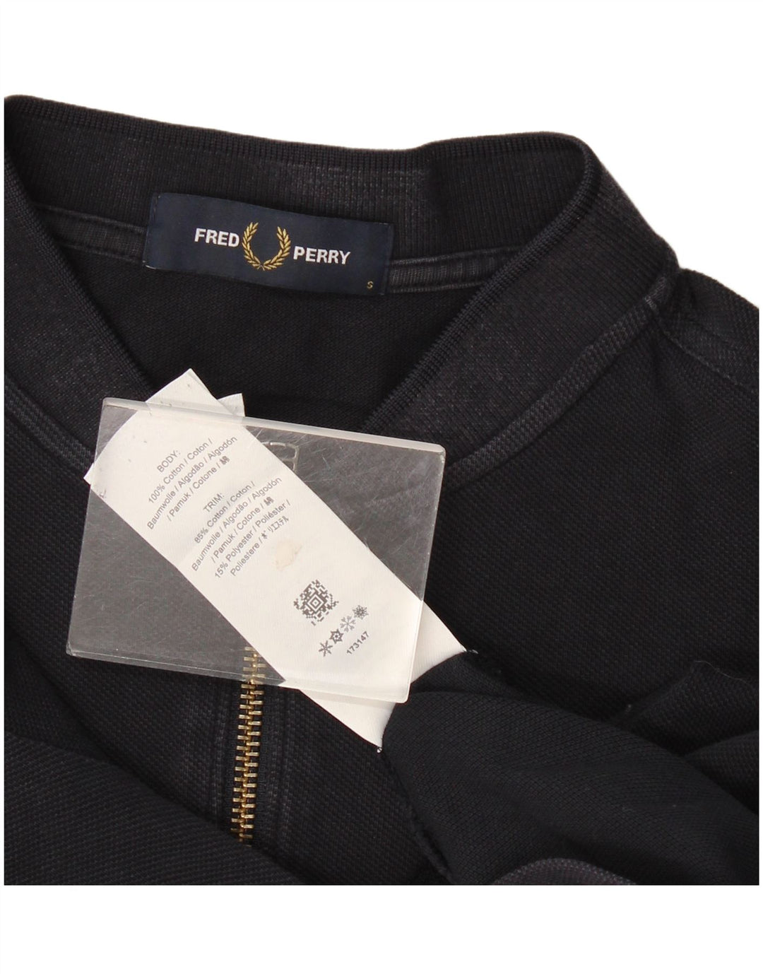 Fred Perry Herren-Poloshirt, klein, marineblau, Colourblock-Baumwolle