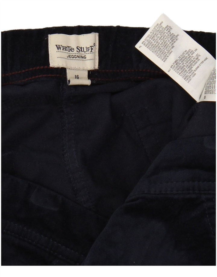 WHITE STUFF Damen-Freizeithose aus Samt, UK 46, Größe L, W32, L30, Marineblau