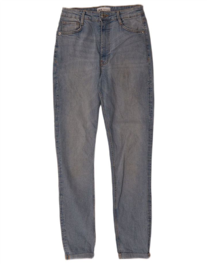 Zara Damen Slim Jeans EU 38 Small W28 L26 Blaue Baumwolle