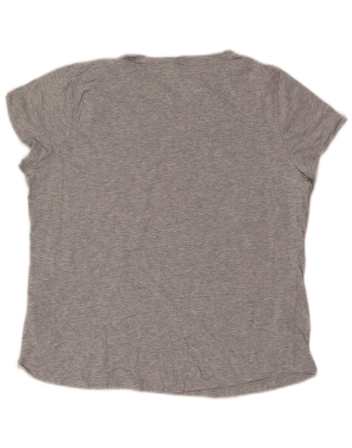 Puma Damen T-Shirt Top UK 16 Large Grau Baumwolle