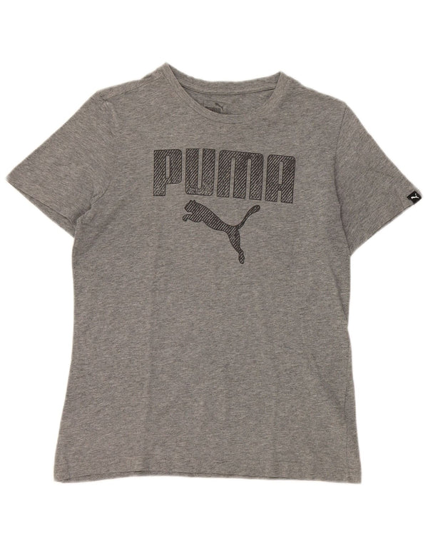 Puma Jungen T-Shirt mit Grafik, 12–13 Jahre, grau gefleckt