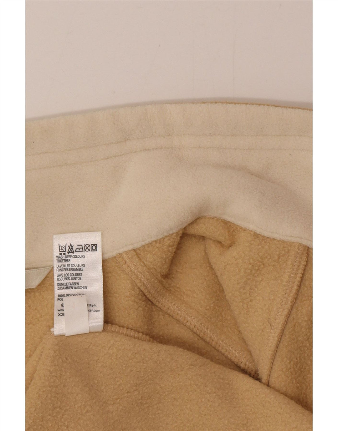 Marks & Spencer Damen Fleecejacke UK 14 Large Beige Polyester