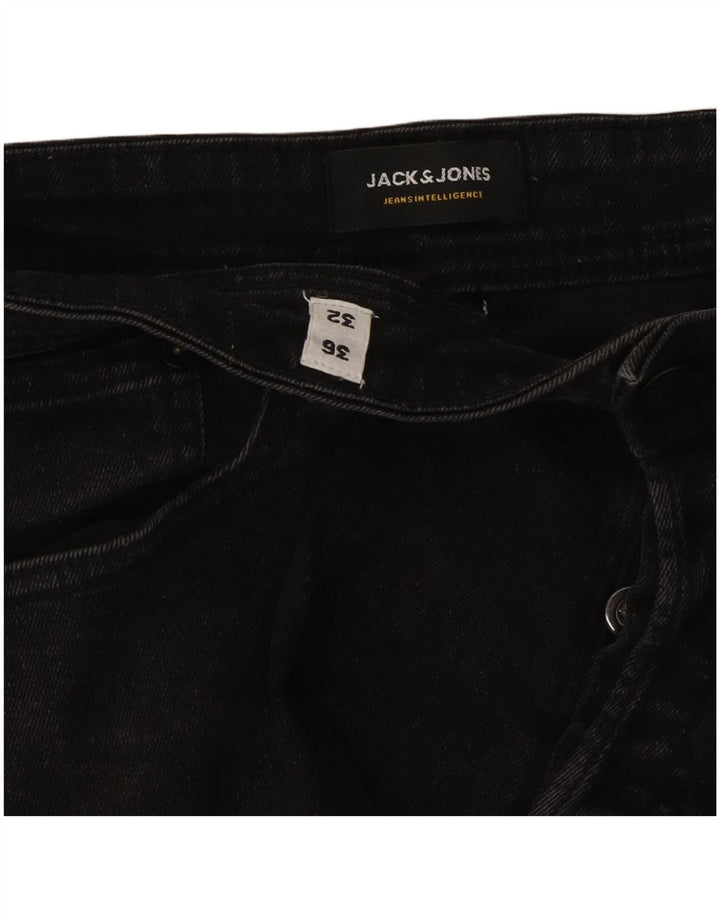 Jack & Jones Herren GLENN Slim Jeans W36 L32 Schwarze Baumwolle
