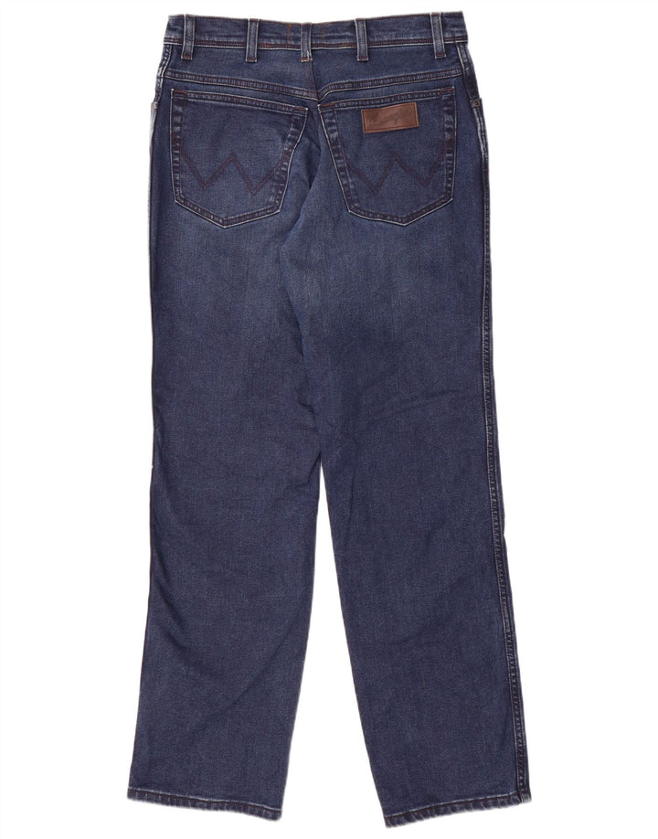 WRANGLER Herren Texas Straight Jeans W34 L32 Blaue Baumwolle