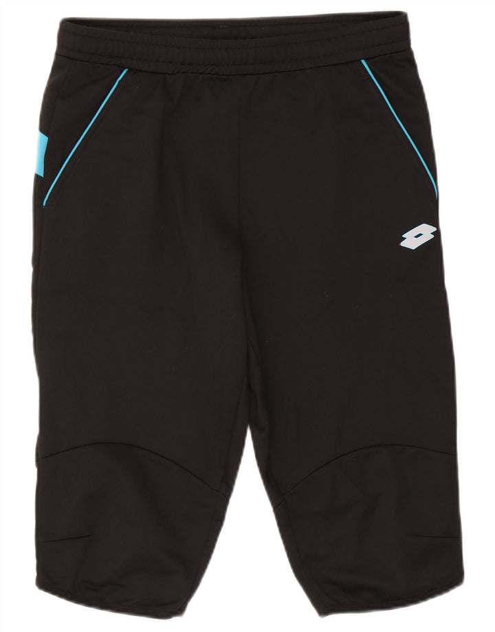 Lotto Herren-Bermuda-Sportshorts, Mittelschwarz, Farbblock