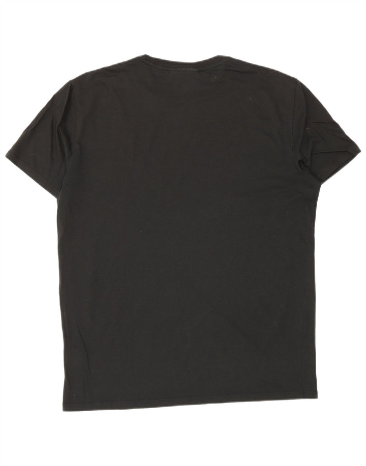 Lacoste Herren-T-Shirt mit normaler Passform, Größe 4, mittelschwarz, Baumwolle