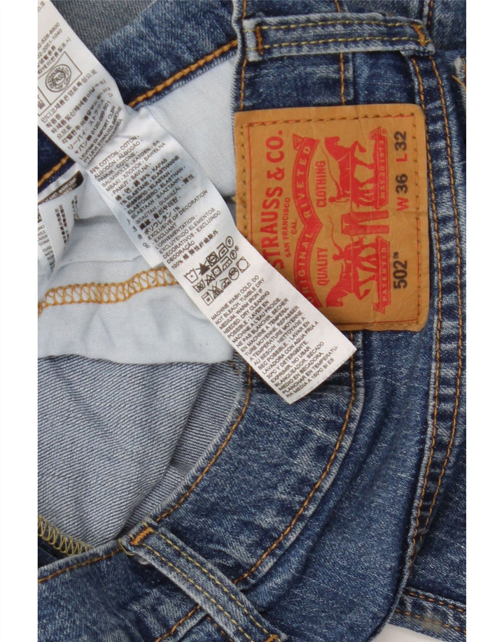 Levi's Herren 502 Tapered Jeans W36 L32 Blaue Baumwolle