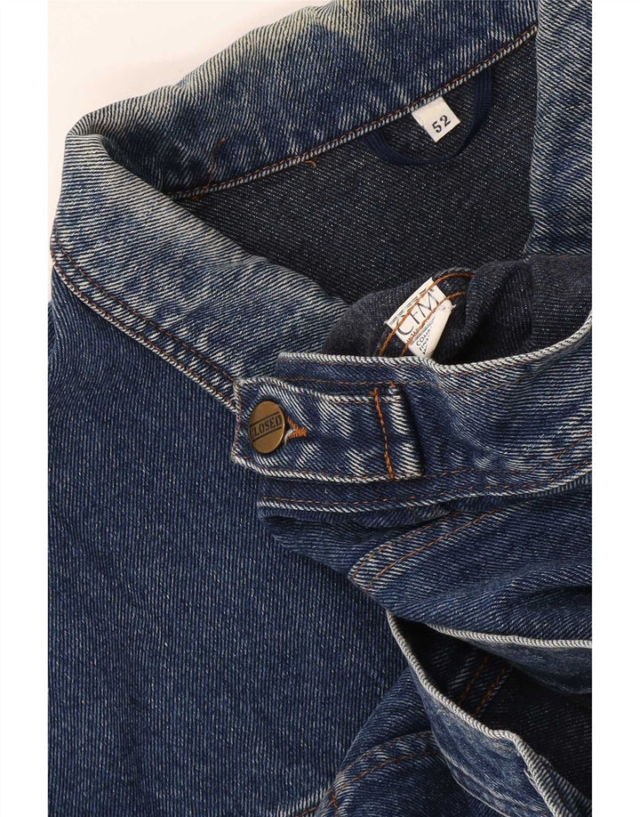 Vintage Herren Jeansjacke IT 52 XL Blaue Baumwolle