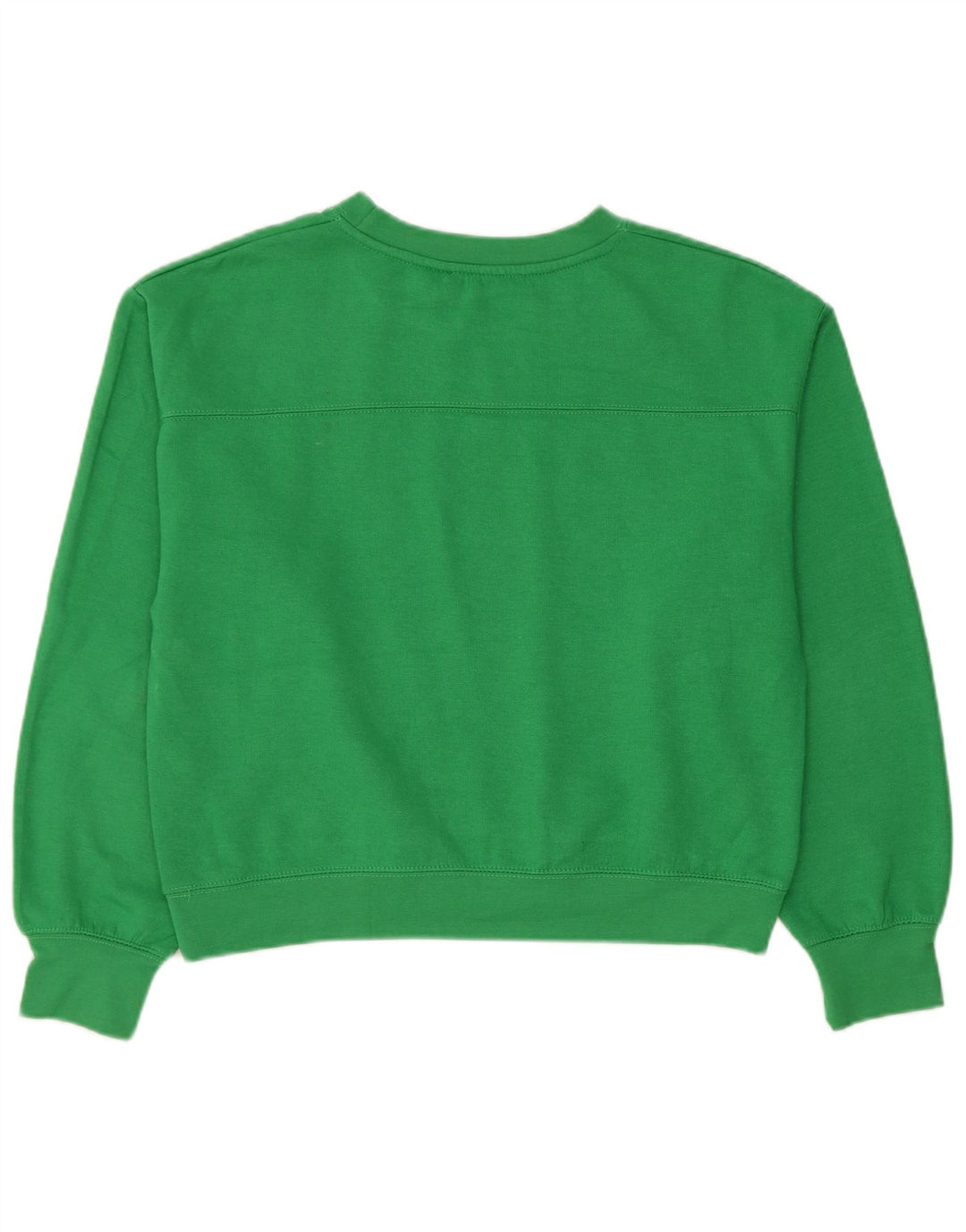 Zara Damen Sweatshirt-Pullover UK 14 Mittelgrünes Polyester
