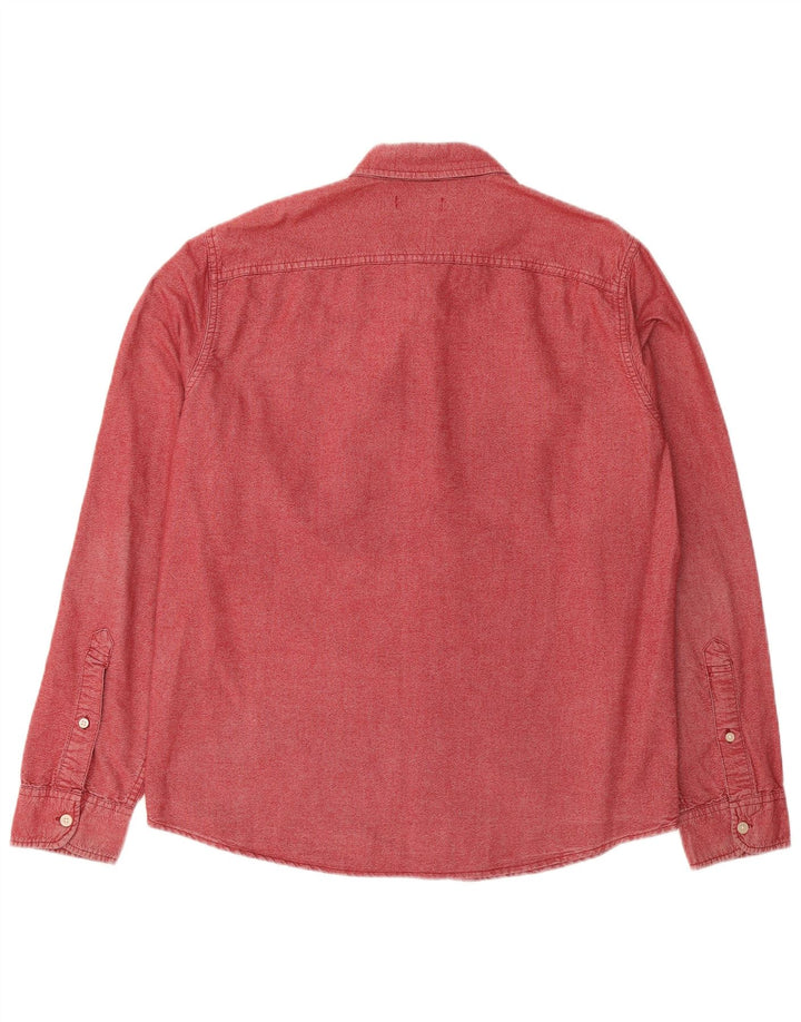 HOLLISTER Mens Shirt XL Red Cotton