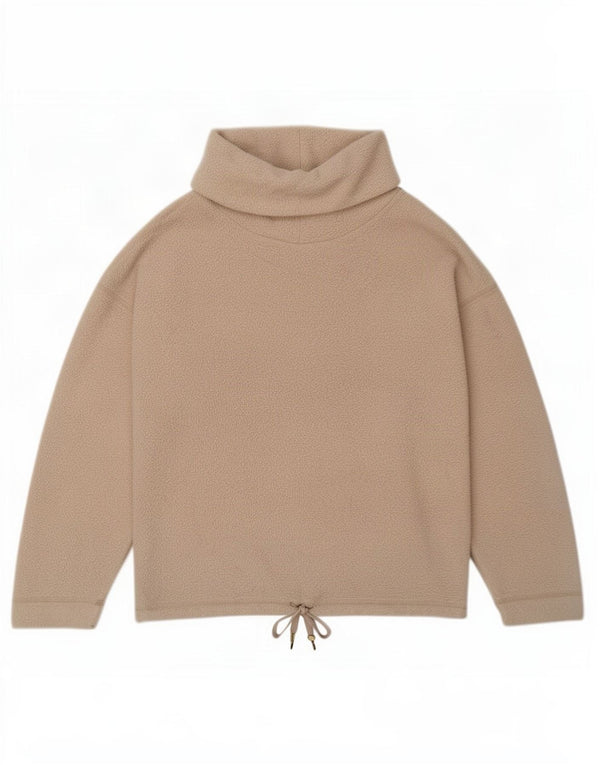 Marks & Spencer Damen Rollkragen-Fleecepullover UK 14 Mittelbeige