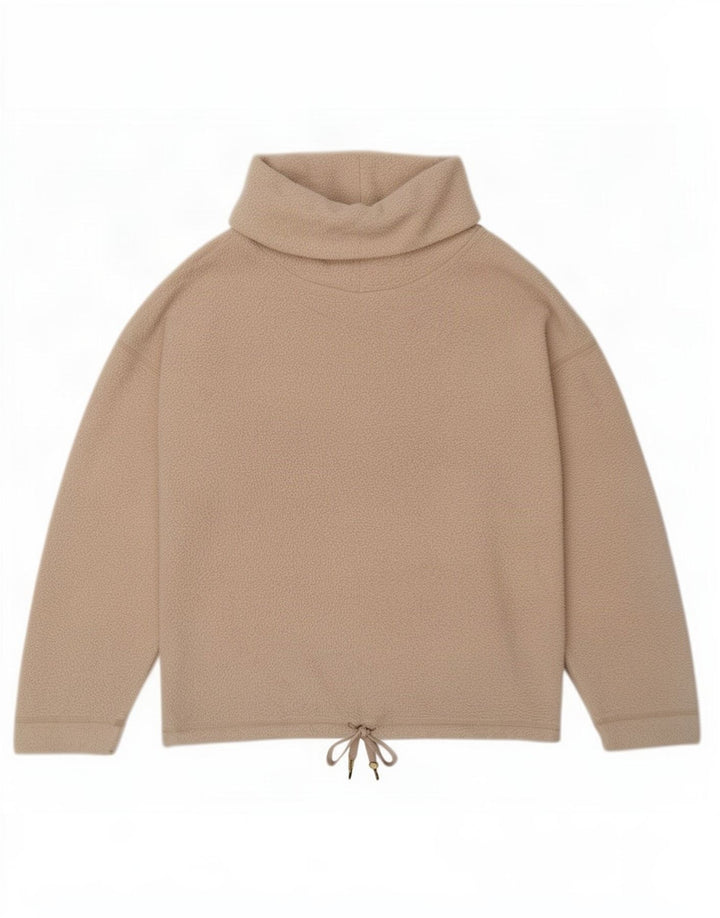 Marks & Spencer Damen Rollkragen-Fleecepullover UK 14 Mittelbeige