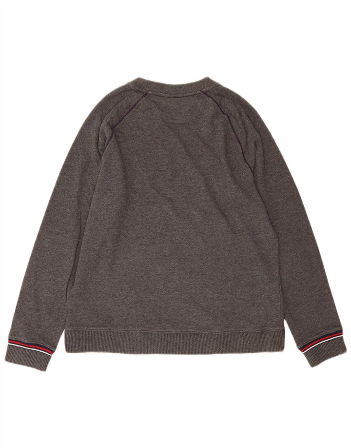 Fila Herren Grafik-Sweatshirt-Pullover aus mittelgrauer Baumwolle