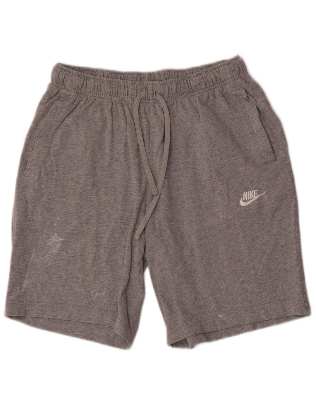 Nike Damen Sportshorts UK 12 Mittelgraue Baumwolle