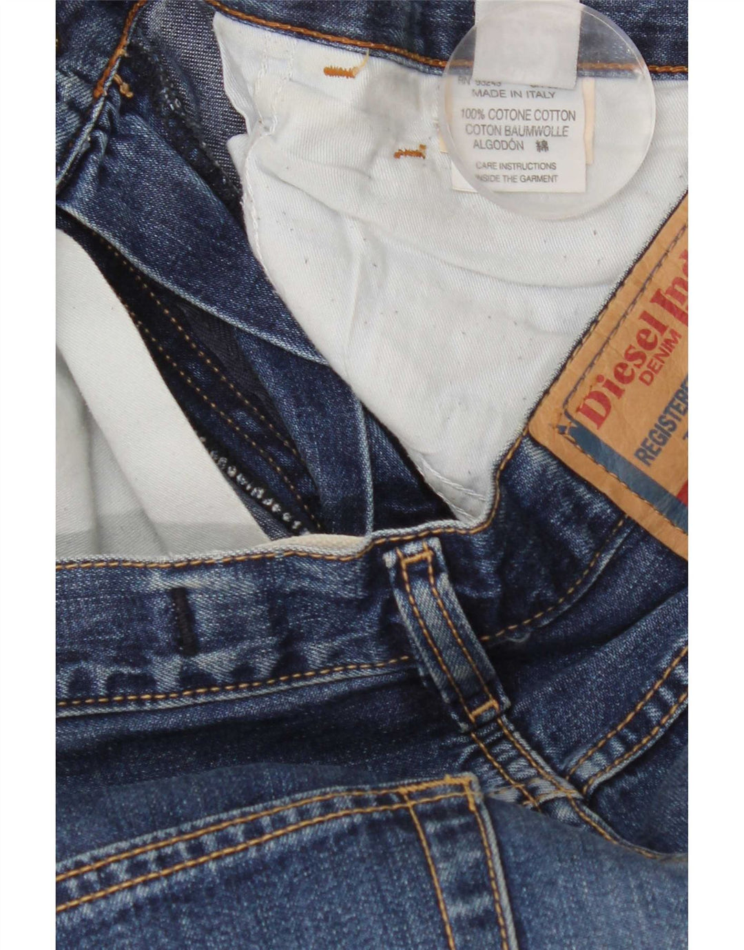 Diesel Herren Bootcut Jeans W32 L33 Blaue Baumwolle