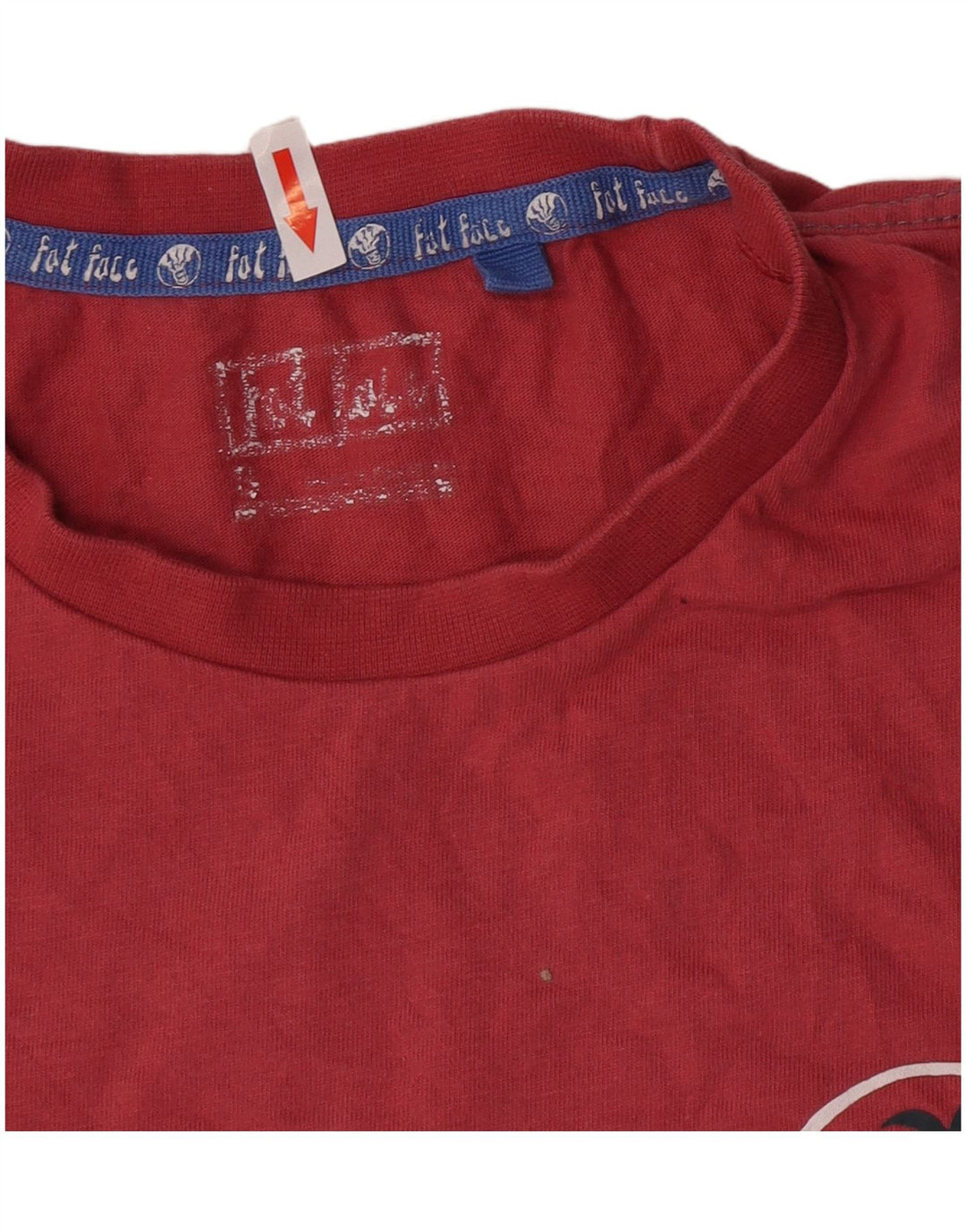 Fat Face Herren-T-Shirt mit Grafik, Größe S, rosa, Baumwolle, Strand