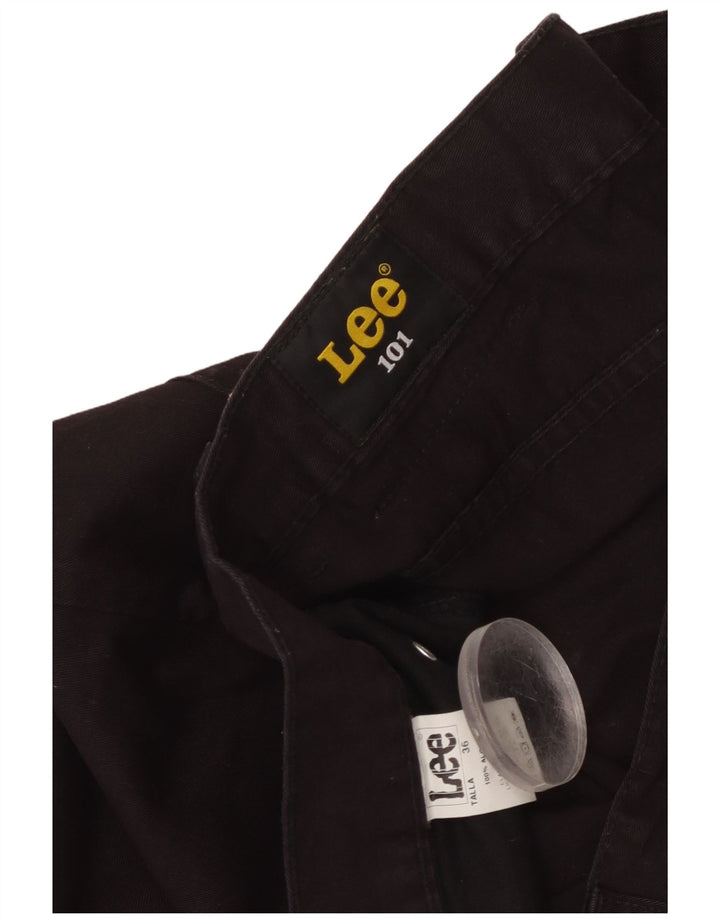 Lee Herren Straight Jeans W36 L30 Schwarze Baumwolle