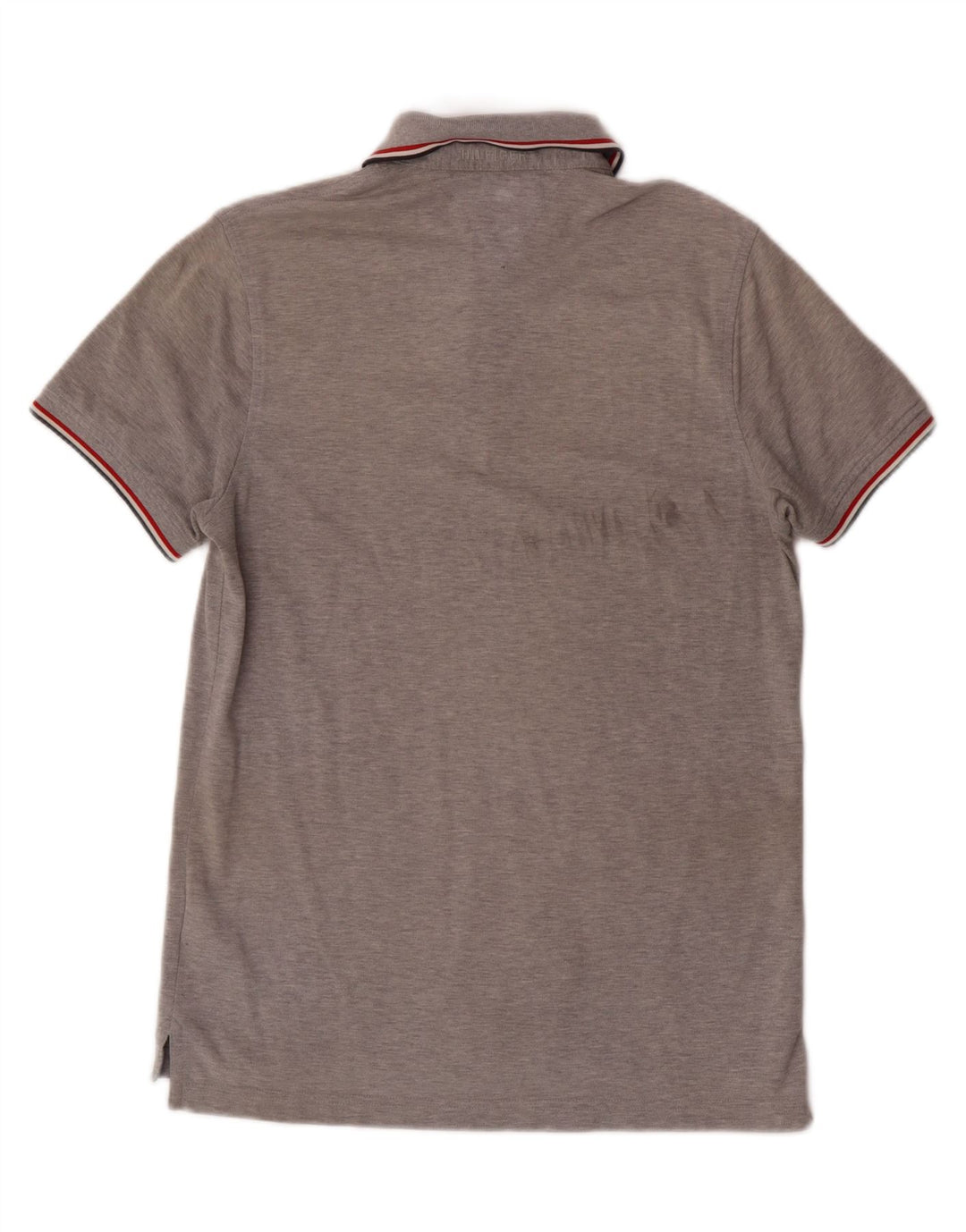 TOMMY HILFIGER Mens Slim Fit Polo Shirt Medium Grey Cotton