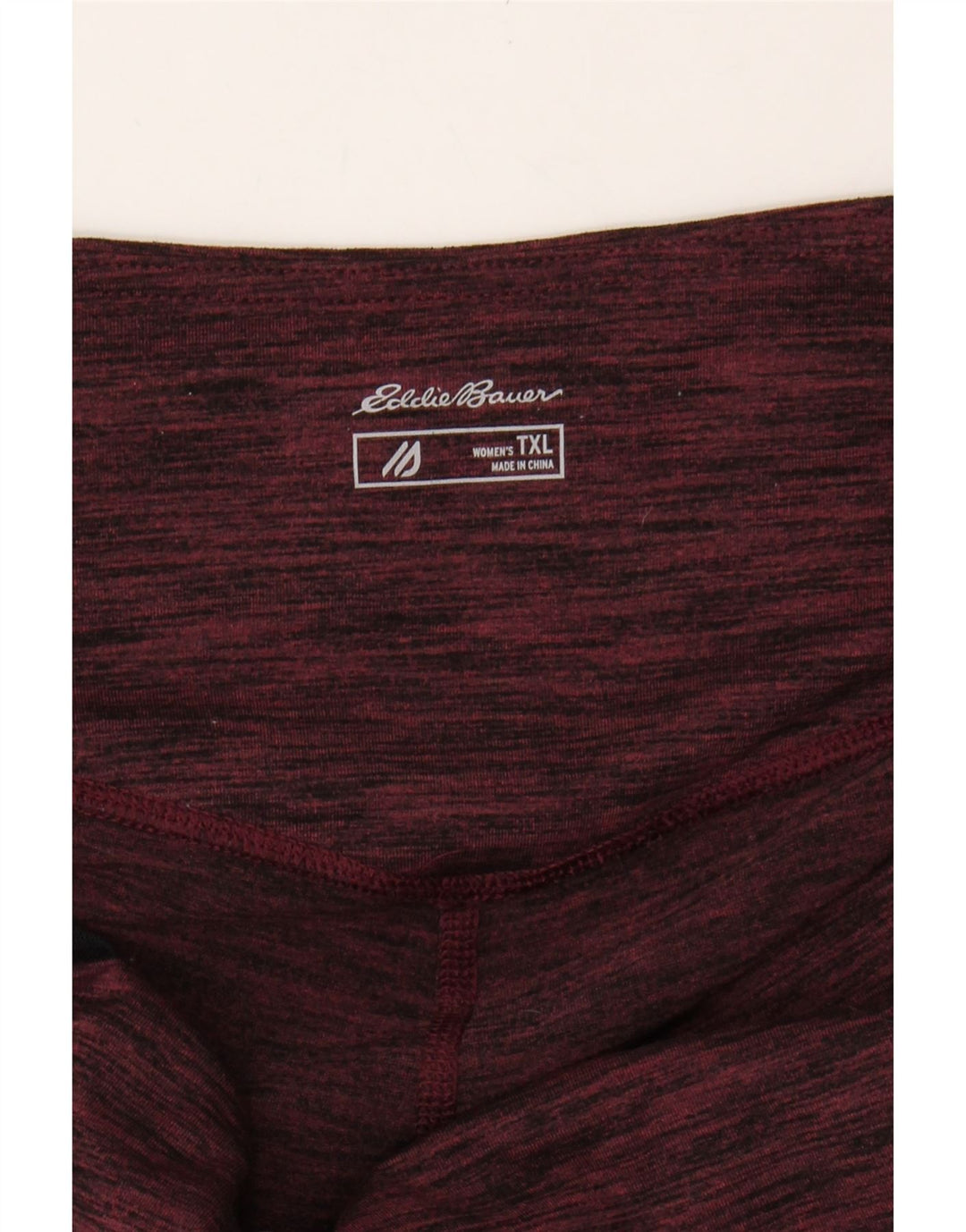EDDIE BAUER Womens Leggings UK 18 XL  Burgundy Flecked Polyester Vintage Eddie Bauer and Second-Hand Eddie Bauer from Messina Hembry 