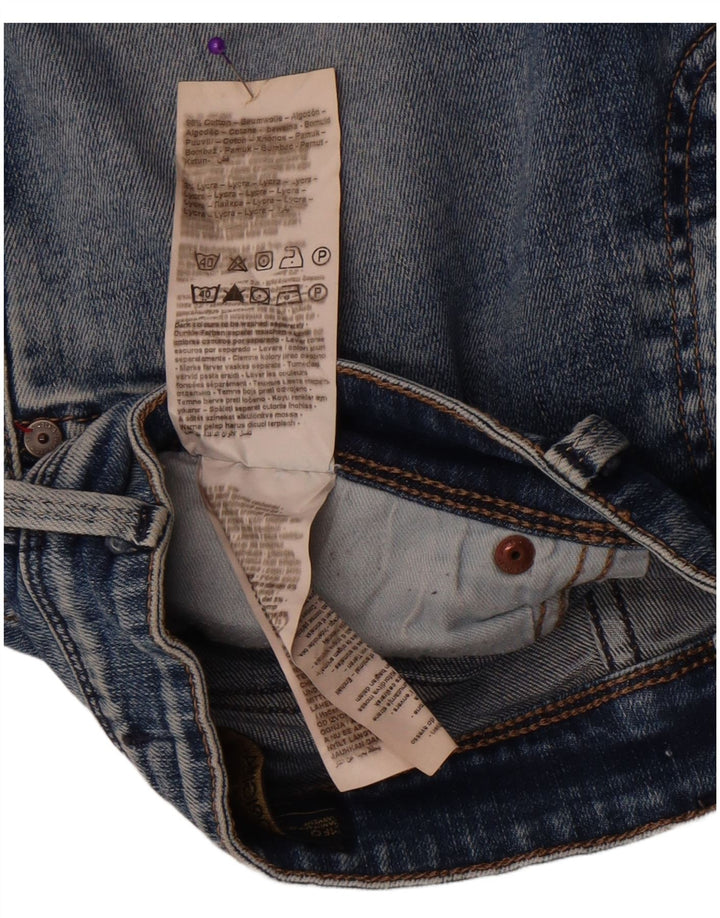 Jack & Jones Herren Distressed Slim Jeans W34 L30 Blaue Baumwolle