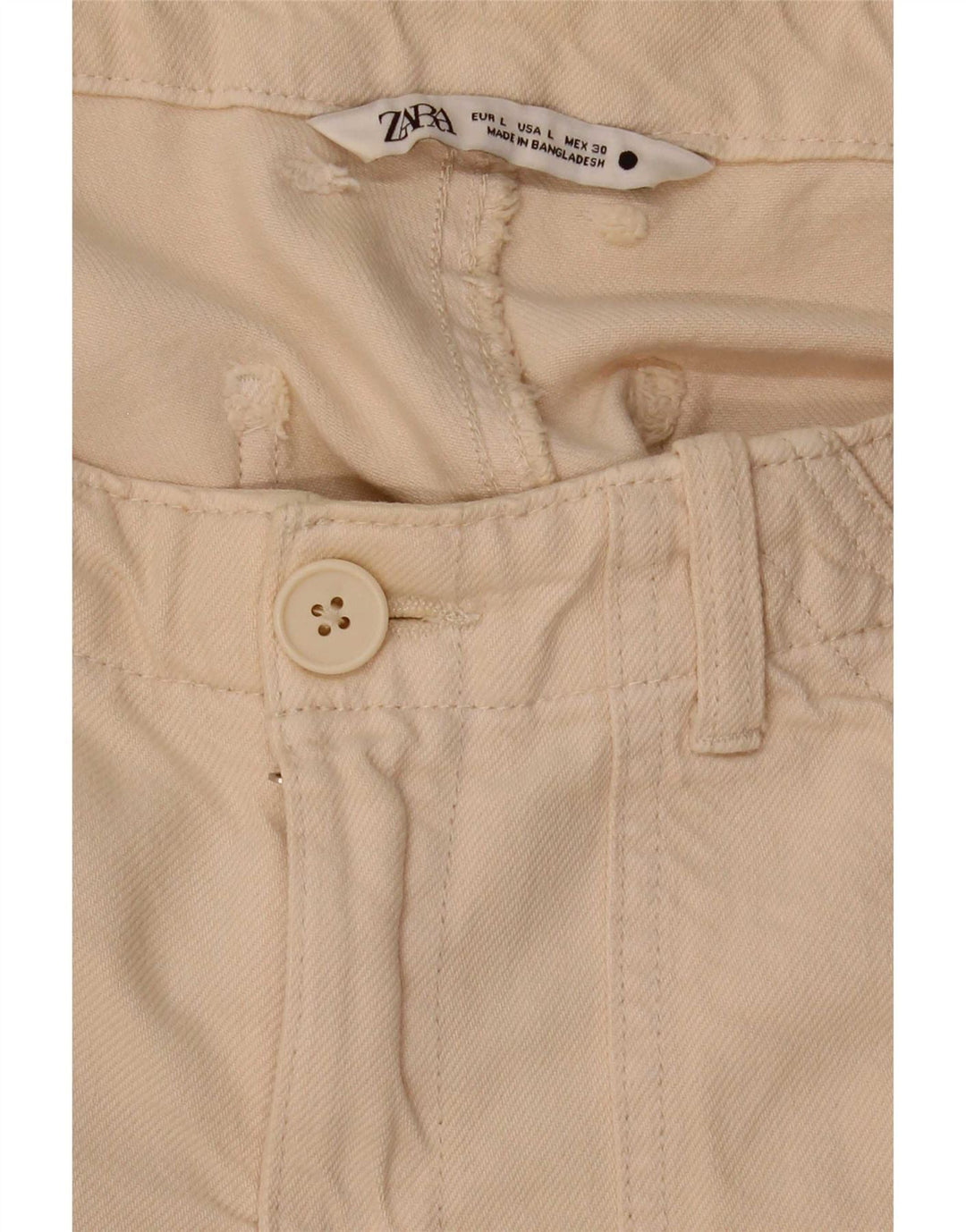 Gerade Jeans für Damen von Zara, Größe L, W30, L27, Beige