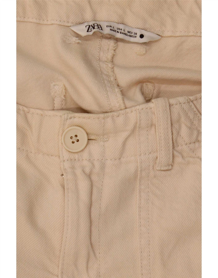 Gerade Jeans für Damen von Zara, Größe L, W30, L27, Beige