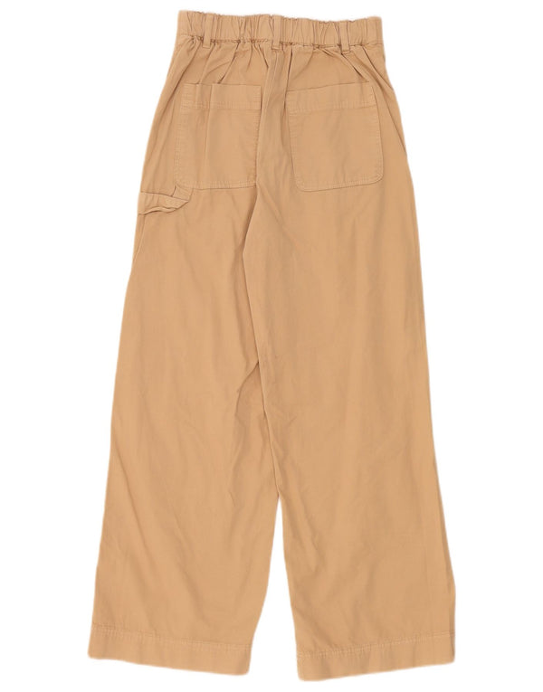 Zara Mädchen-Cargohose mit hoher Taille und weitem Bein, 13–14 Jahre, W22, L25, Beige
