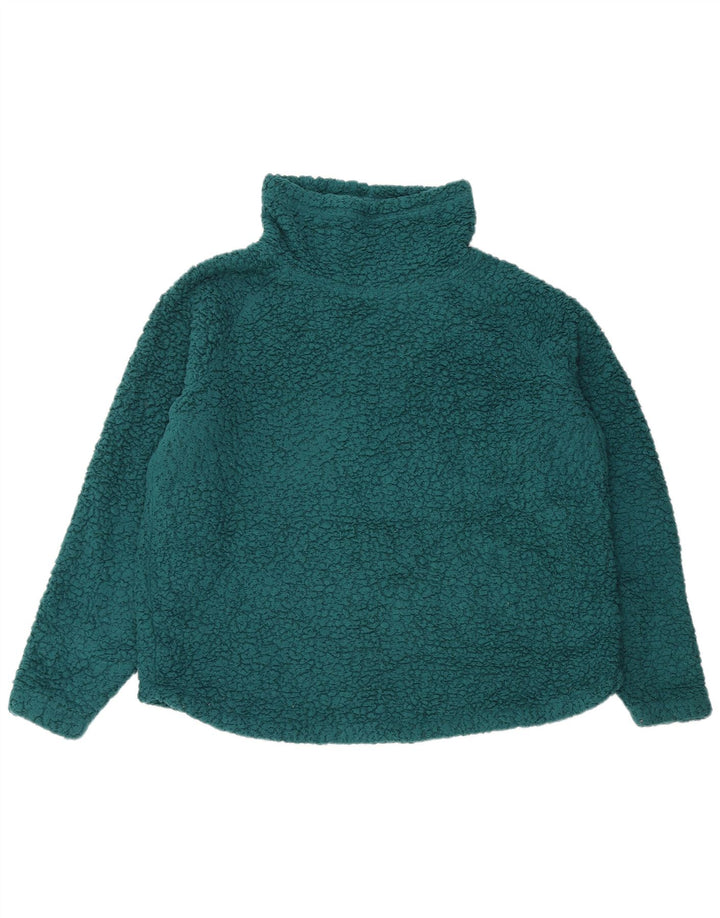 EDDIE BAUER Damen Übergroßer Fleecepullover UK 16 Large Grün Polyester