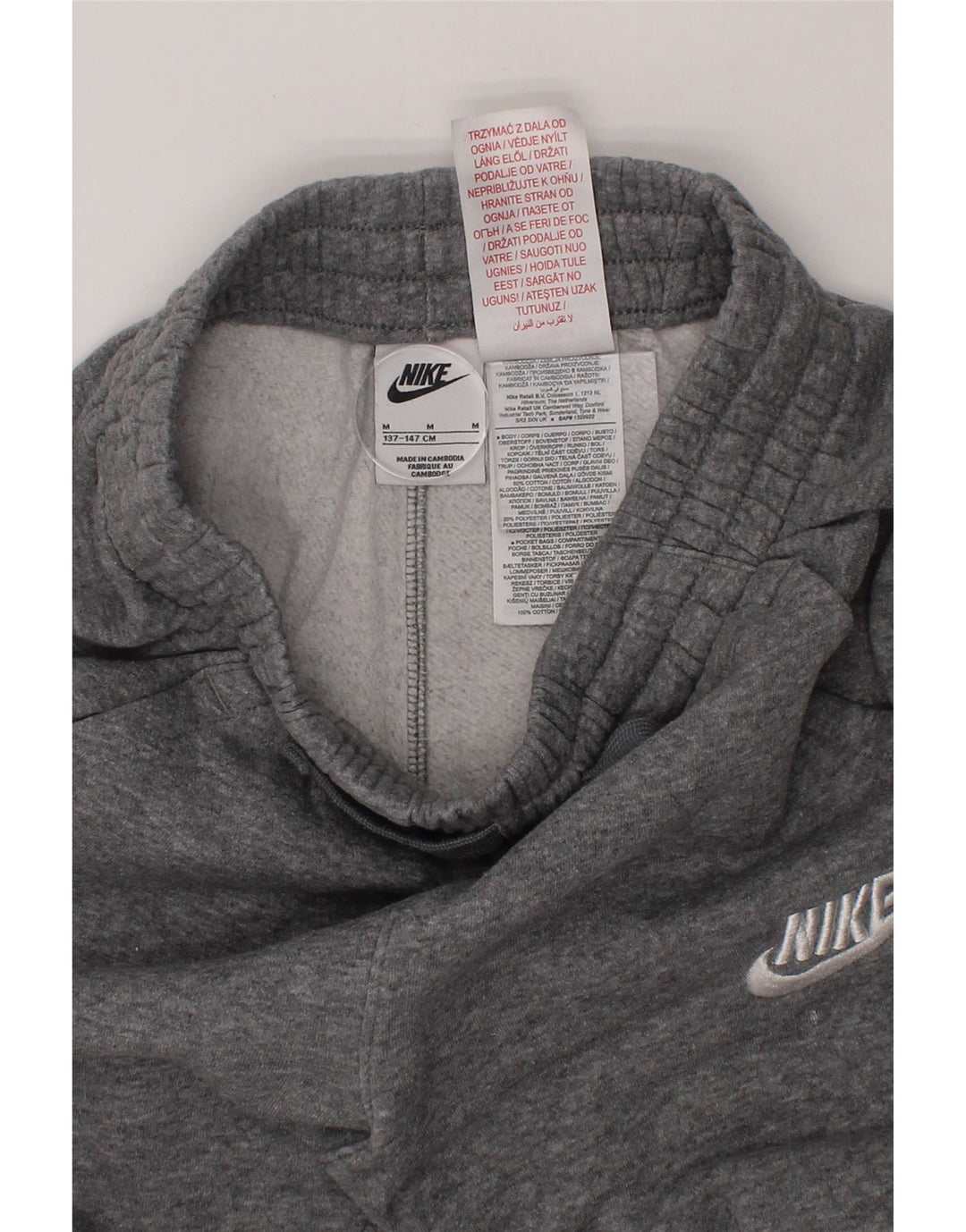 NIKE Boys Tracksuit Trousers Joggers 10-11 Years Medium  Grey Cotton Vintage Nike and Second-Hand Nike from Messina Hembry 